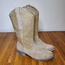 Botas de strass dourado marrom/castanho camurça sintética novo tamanho 7 comprar usado  Enviando para Brazil