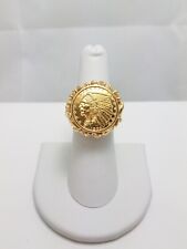 1926 $2.50 Indian Gold Coin 14k Nugget Ring (3163) for sale  Barrington