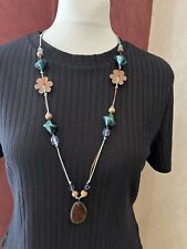 Beaded necklace blue for sale  PRESTON