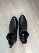Usado, Bota de tornozelo masculina ASOS Chelsea, cor preta, tamanho 11, 100% couro, importada comprar usado  Enviando para Brazil