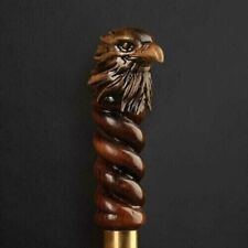 Used, EAGLE HAND HANDLE  CARVED WOODEN WALKING STICK WALKING CANE HANDMADE Occasion Gi for sale  Shipping to South Africa