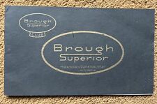 Brough superior brochure for sale  COLCHESTER