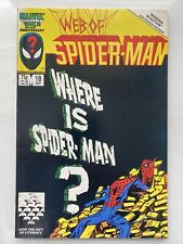 WEB OF SPIDER-MAN #18 Banca 1ª aparição App Eddie Brock *Venom* Livro Chave 1986 comprar usado  Enviando para Brazil