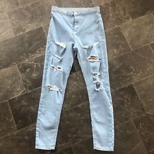 denim blue ripped light jeans for sale  BANCHORY