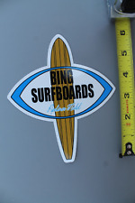 Bing Surfboards Pipeline Model Hawaii Longboard Gun V54A Vintage Surfing STICKER for sale  Shipping to South Africa