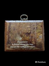 Vintage Paula's Impressions Mini Wall Plaque Art Photo Happiness along the way  for sale  Shipping to South Africa