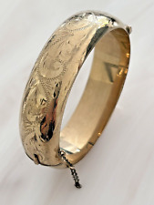 1/20th 9 Ct R/Gold Nicely Engraved Bracelet With Safety Chain, used for sale  Shipping to South Africa