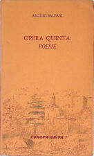Opera quinta. poesie usato  Italia