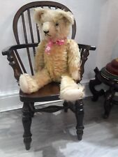 Estilo antiguo Windsor madera niños sillón trasero alto muñeca oso utilería segunda mano  Embacar hacia Argentina