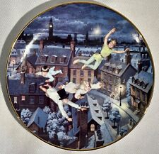 Used, The Adventures of Peter Pan Art Affects "Flying Over London" Decorative Plate for sale  Shipping to South Africa