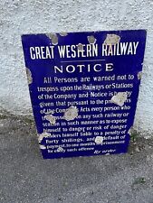 Large gwr enamel for sale  POOLE