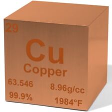 Cubo de metal elemento densidade cobre puro 1" polegada gravado design de tabela periódica comprar usado  Enviando para Brazil