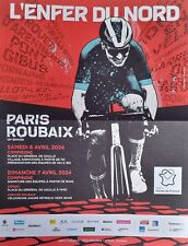 2024 PARIS RUBAIX CYCLING OFF. POSTER MATHIEU VAN DER POEL MASCULINO comprar usado  Enviando para Brazil