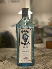 "Ginebra seca VACÍA Bombay Sapphire London (1,75L) vidrio azul artesanal con tapa 12,25x4x4""" segunda mano  Embacar hacia Argentina