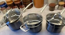 Set saucepans stainless for sale  LONDON