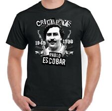 Pablo Escobar T-Shirt Crime Pays Mens Funny Narcos TV Show Cartel Drug Cocaine, used for sale  Shipping to South Africa