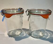 Weck 160 Canning Jar With Seal Clips EUC Set Of 2 160ml 5.4oz Lids Clips Rings for sale  Shipping to Canada