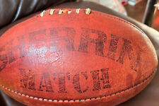 Vintage Sherrin Leather Match Rugby Ball w/Laces Australian Football AFL for sale  Shipping to South Africa