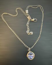BRIGHTON 2-Tone Reversible Swarovski Crystal Solitaire Necklace 18"-20" LONG for sale  Shipping to South Africa