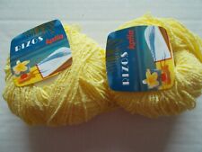 Usado, Fio texturizado mistura de algodão Katia Rizos, amarelo, lote de 2 (131 jardas cada) comprar usado  Enviando para Brazil