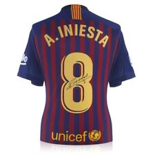 Camiseta deportiva de fútbol de Andrés Iniesta firmada por el Barcelona 2018-19 segunda mano  Embacar hacia Argentina