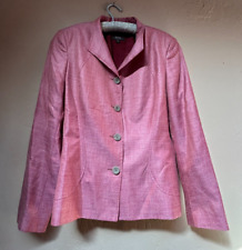 Chaqueta Blazer de Lana de Lana de Lino Platinum para Mujer Talla 10 Roja Hecha en Italia segunda mano  Embacar hacia Argentina