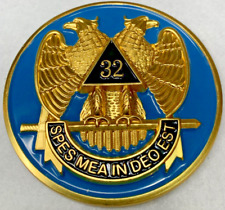 Used, Masonic Master Mason  large display logo  - 2.5 in long for sale  Shipping to South Africa