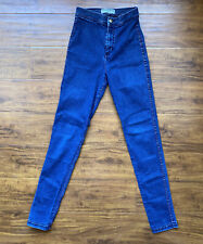 Pantalones de mezclilla ajustados American Apparel Y2K fáciles lavado oscuro cintura alta talla S, usado segunda mano  Embacar hacia Argentina