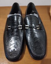 RRP €565 MORESCHI Black Soft Leather Loafers Size 40 / 6 UK / 7 US Made in Italy, used for sale  Shipping to South Africa