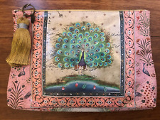 Bolsa de cosméticos de accesorios grande Papaya Starlit con bolsa de borla de arte de pavo real 14x10 segunda mano  Embacar hacia Argentina