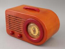 Radio tubo baquelita roja y caramelo caramelo modelo 115 Fada Bullet antigua década de 1940 sin precio base segunda mano  Embacar hacia Argentina
