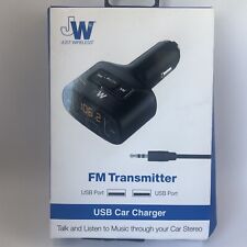 Transmisor FM inalámbrico Just con cargador de coche USB de 2,4A/12W de 2 puertos - negro, usado segunda mano  Embacar hacia Argentina