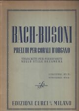 Bach busoni preludi usato  Rancio Valcuvia