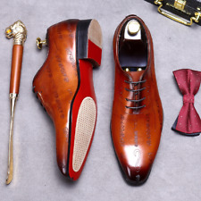 Sapatos sociais masculinos masculinos de couro genuíno Oxford para casamento Brogue comprar usado  Enviando para Brazil