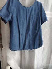 Blue cotton smock for sale  EXETER