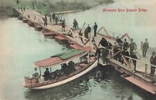 Minnesota River Pontoon Bridge New Ulm Minnesota MN c1910 Postcard for sale  Shipping to South Africa