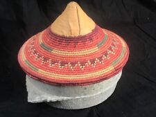  2 Natural Stone Pots - Saudi Arabian Cookware W/Woven Tops HEAVY!  for sale  Shipping to South Africa