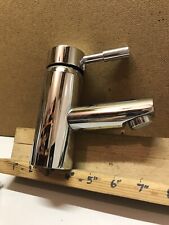 Used, Chrome Mono Basin Sink Bathroom Mixer Tap 1TH Lever Round Rod  Handle Hot Cold for sale  Shipping to South Africa