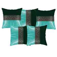 Usado, Conjunto de 5 peças de fronha de cetim cor verde e água decoração sofá almofada comprar usado  Enviando para Brazil