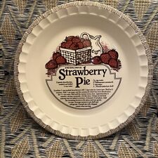 Plato de pastel de fresa Country Harvest con receta. Royal China Co 1983 segunda mano  Embacar hacia Argentina