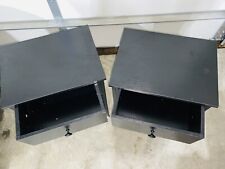 Mesas de cabeceira modernas pretas conjunto de 2 suportes noturnos comprar usado  Enviando para Brazil
