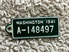 Chaveiro 1941 Washington BF Goodrich placa de licença etiqueta Fob A-148497 comprar usado  Enviando para Brazil