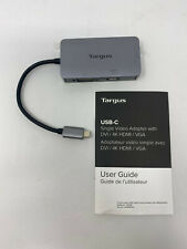 Adaptador de vídeo Targus USB-C único com 4K HDMI/DVI/VGA P/N:ACA961USZ comprar usado  Enviando para Brazil