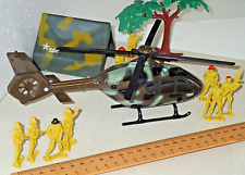 9 Toy Soldiers, US Rangers, 4.2 cm tall & Helicopter, Tent + Tree, VGC, 2018 for sale  Shipping to South Africa