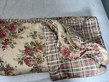 CHAPS Ralph Lauren Wainscott Full Size Comforter Floral/Plaid Reversible 86 X 90, used for sale  Shipping to South Africa