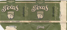 TEXAS - SWITZERLAND empty cigarette pack packet label wrapper for sale  Shipping to South Africa