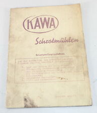 Catalogue des Pièces / Liste Pièces Détachées Kawa Moulin à Malt Stand 08/1951, occasion d'occasion  Expédié en France