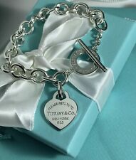 cuore tiffany bracciale catena usato  Italia