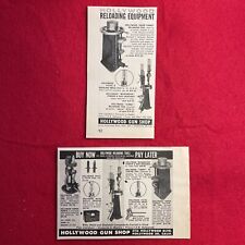 (2) Vintage 1959 Hollywood Gun Shop Print Ad Firearm Reloading Equipment Qty 2, used for sale  Shipping to South Africa