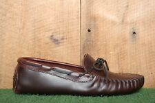 MINNETONKA Model 798 Brown Leather Moccasins Driving Loafers Men's Sz. 8.5, used for sale  Shipping to South Africa